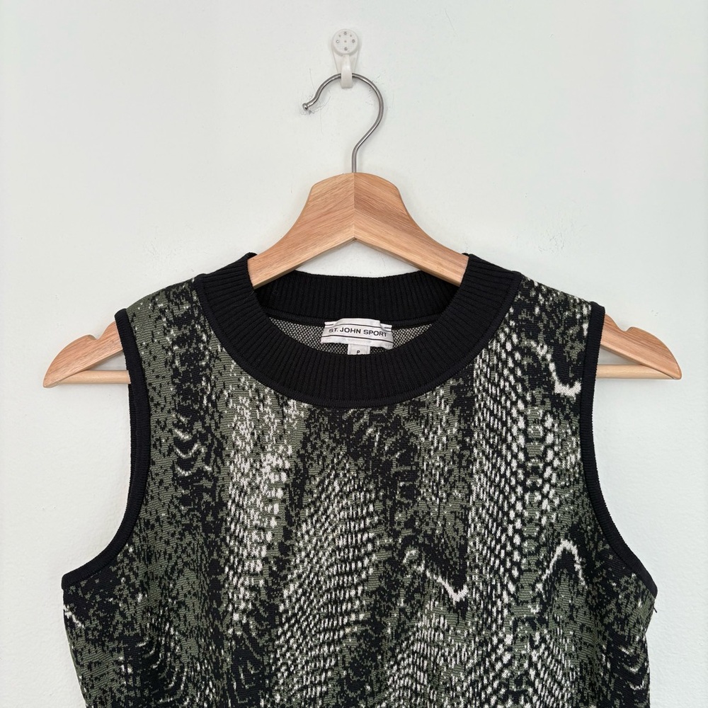 St. John || Snake Python Reptile Print Knit Shell… - image 2